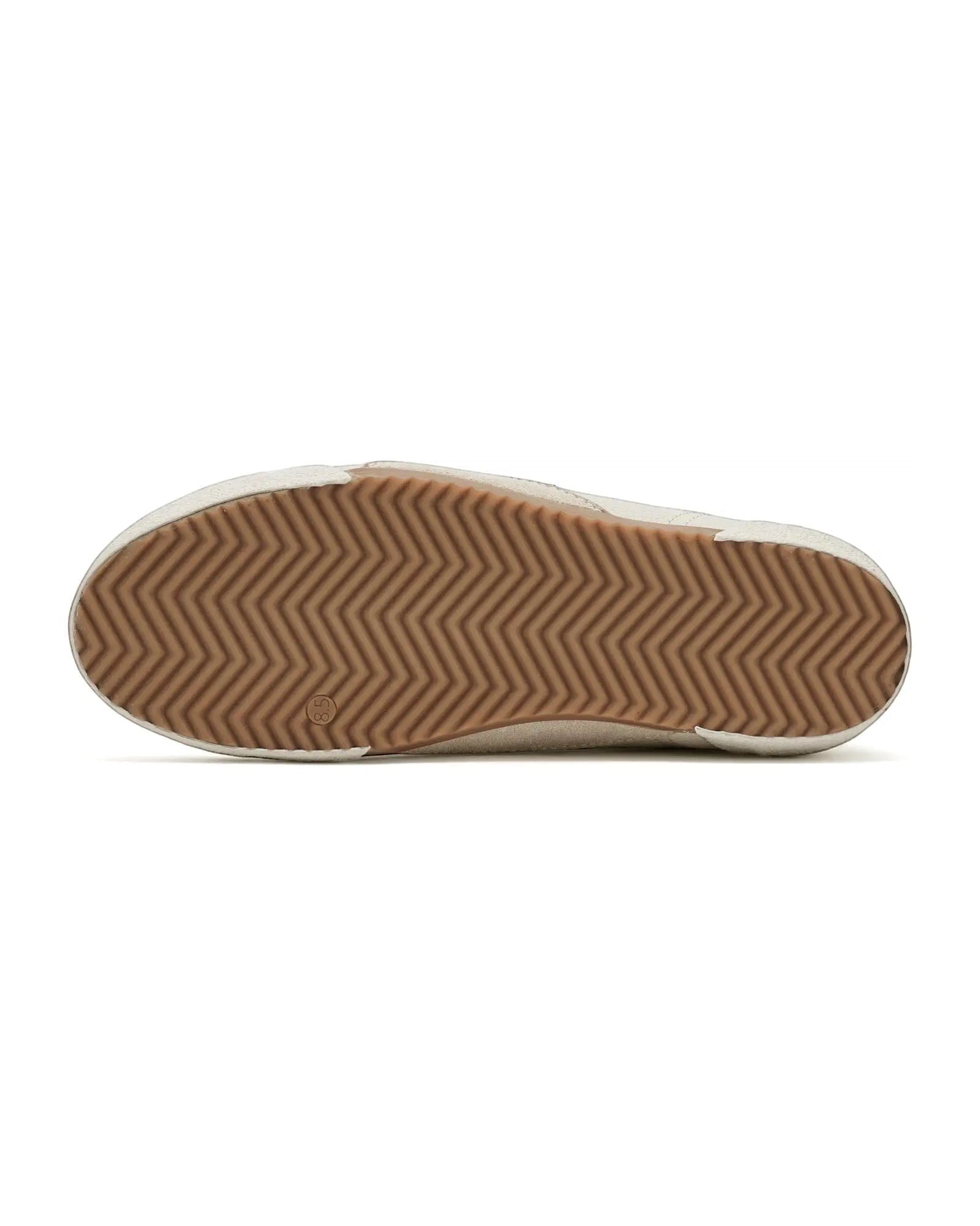 Heel Yeah Boutique Vintage Havana Legend sneaker showing the brown rubber chevron traction outsole.